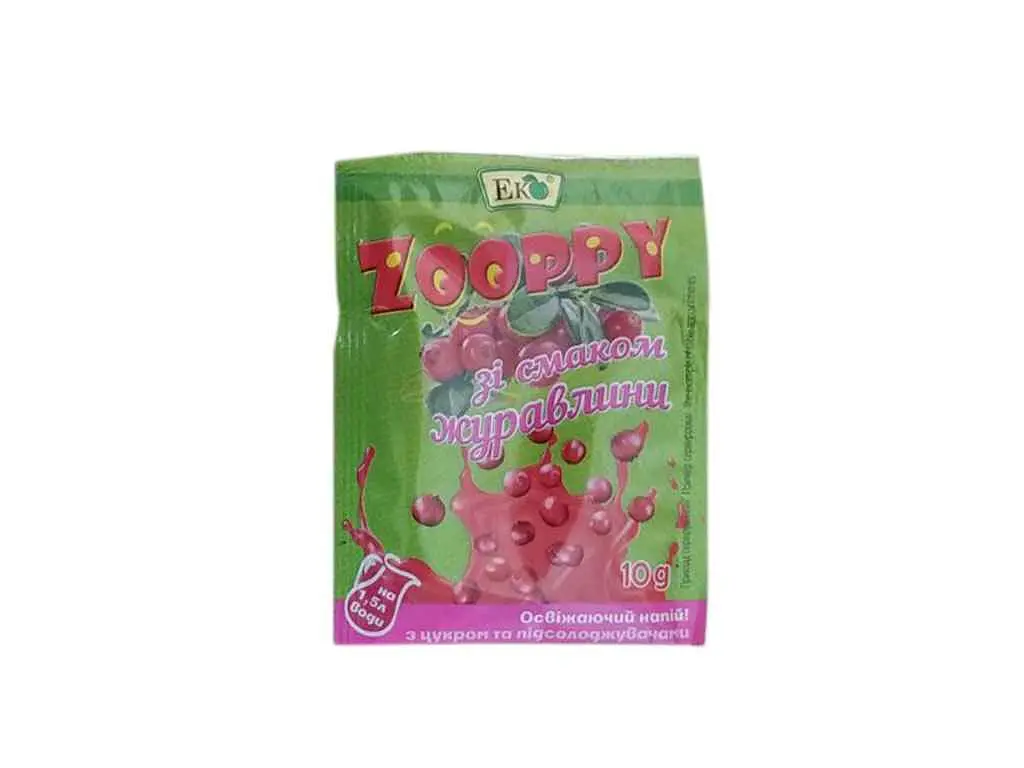 Напій ЭКО 10г клюкви Zooppy зі смаком Ф625