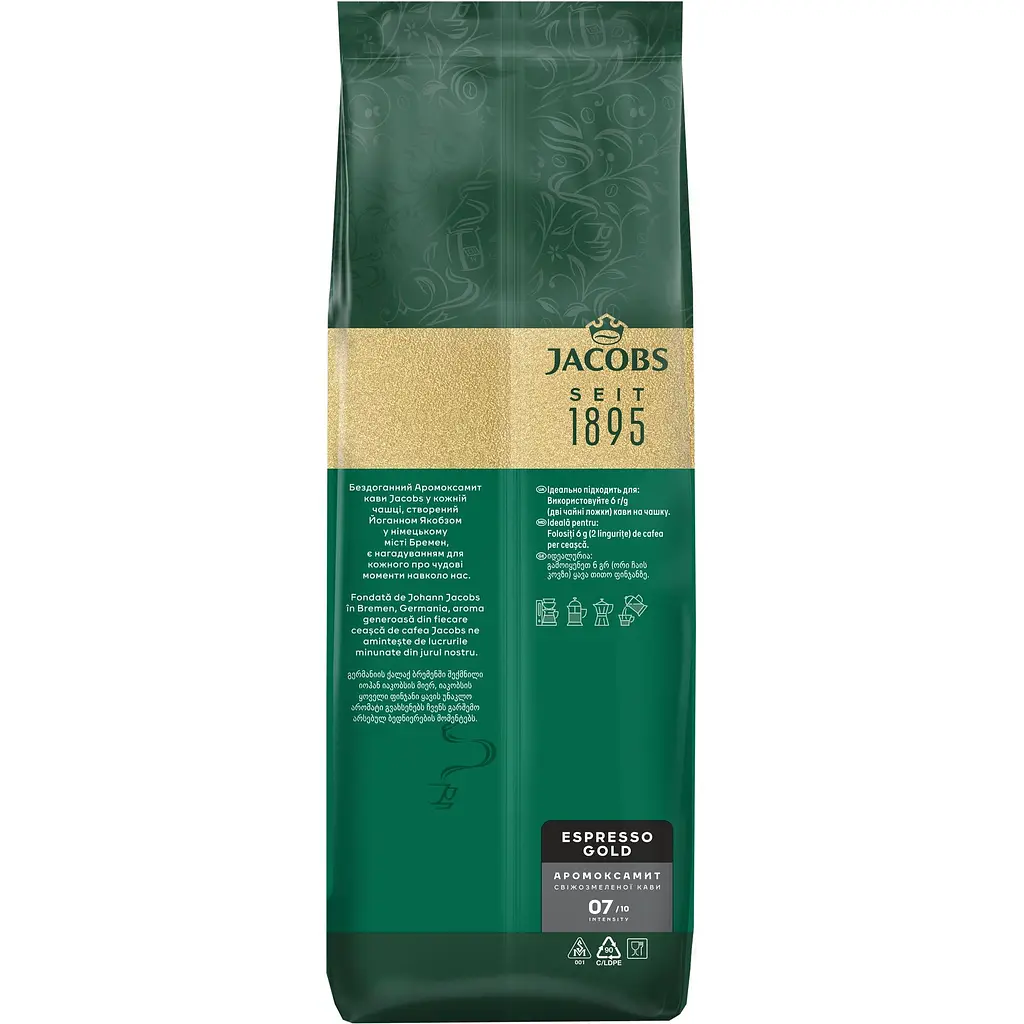 Кофе молотый Jacobs Kronung Espresso Gold 400 г - фото 5