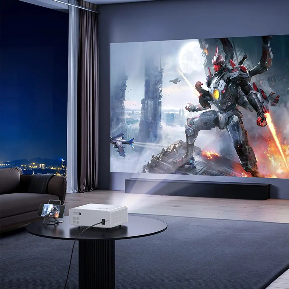 Проектор HOCO DT3 Smart electric focus projector(1080P Android version)(EU) White (6942007629669) - фото 8