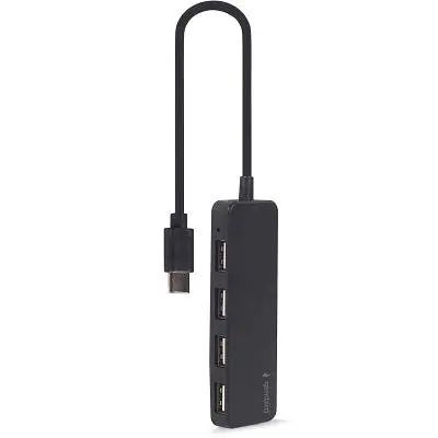 Концентратор Gembird USB-C 4 ports USB 2.0 black (UHB-CM-U2P4-01) - фото 2