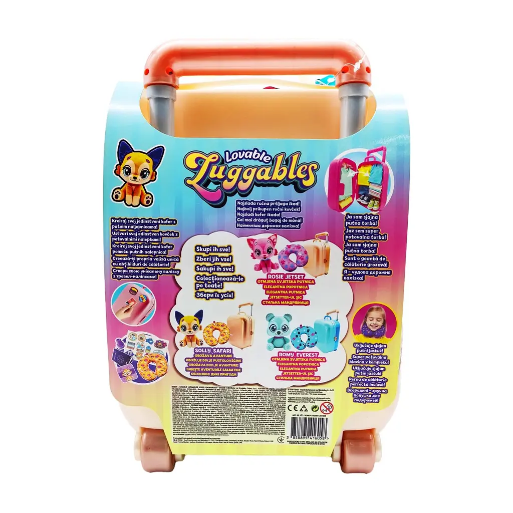 Ігровий набір Lovable Luggables м'яка іграшка Solly з подушкою і валізкою (815887029507) - фото 6