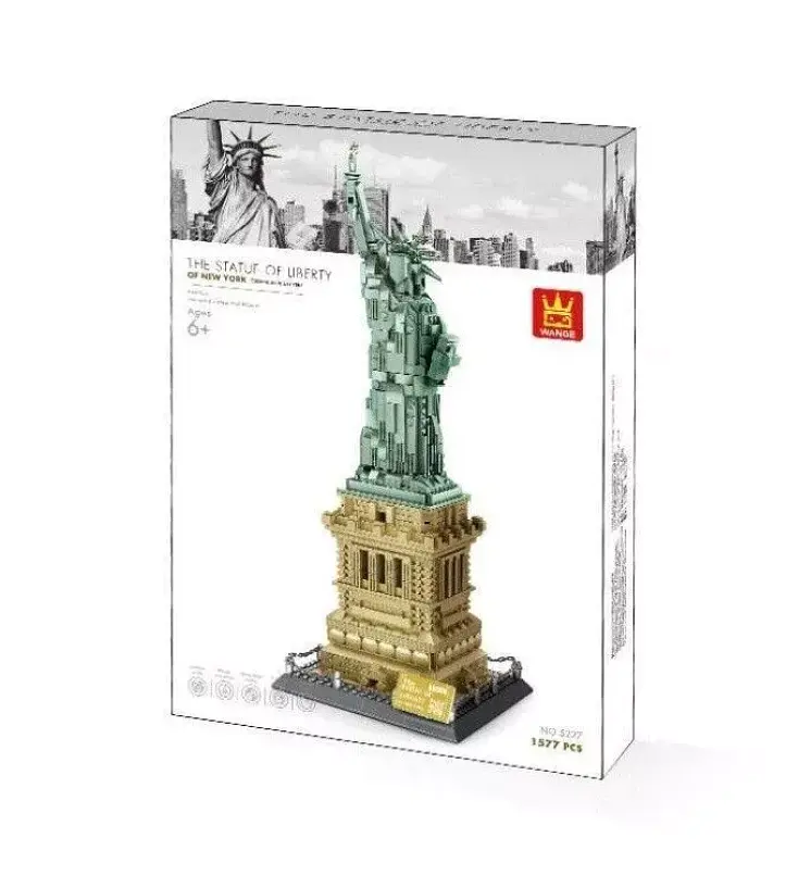 Конструктор Архитектура Wange 3D Статуя Свободы The Statue of Liberty для детей и взрослых 3Д 1409 деталей - фото 2