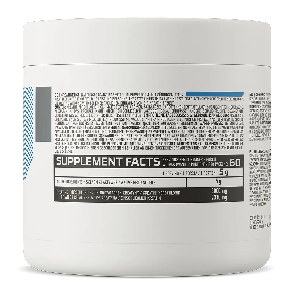 Креатин Creatine HCL, 300 грам Чорна смородина-вишня OstroVit fit0016259 - фото 2