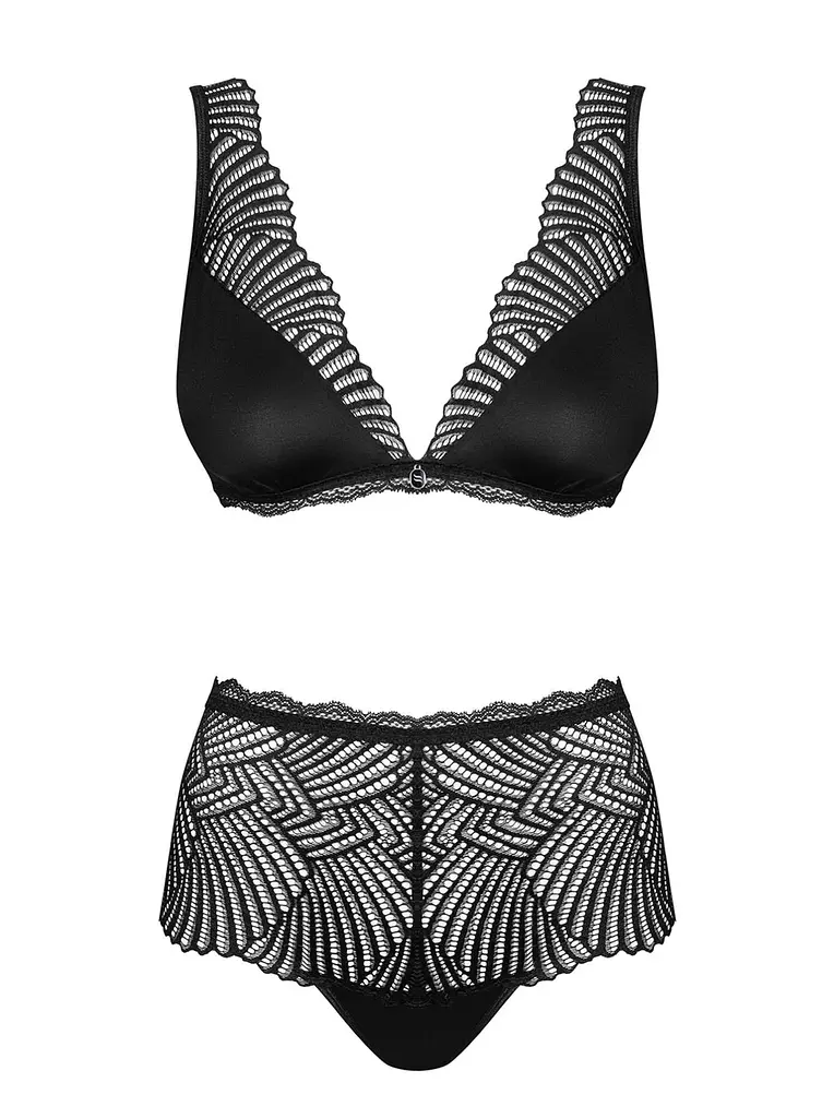 Комплект білизни Obsessive Klarita L/XL чорний - фото 5