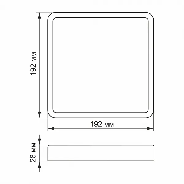 Светодиодный накладной квадратный светильник Videx 18W 5000K Black - фото 5