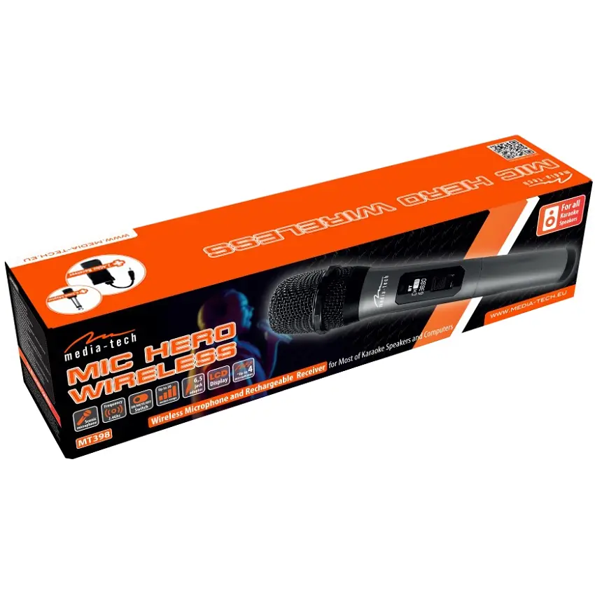 Мiкрофон Media-Tech MIC HERO Wireless for KARAOKE systems + USB-C receiver - фото 5