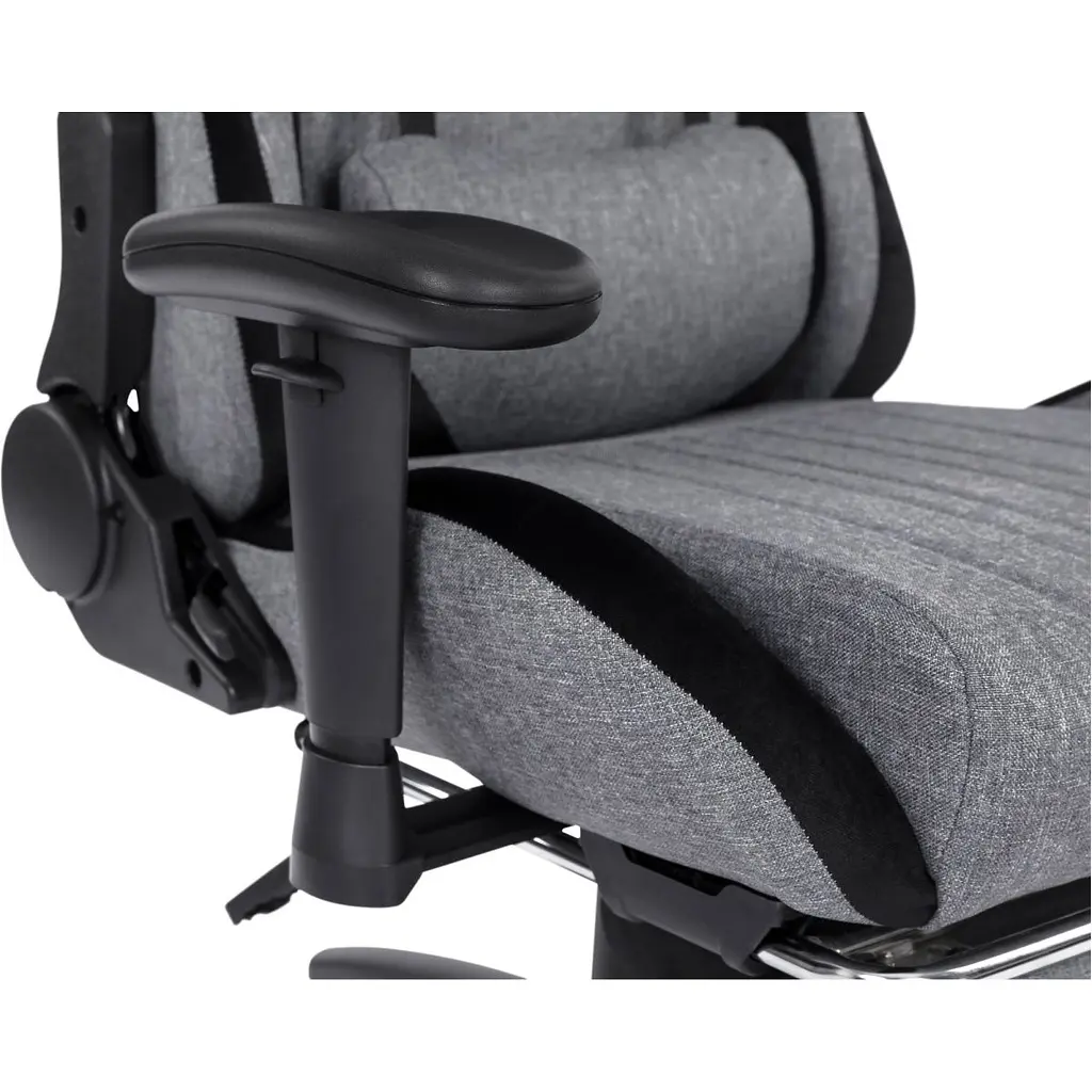 Геймерське крісло GT Racer X-2534-F Fabric Gray/Black Suede [121429] - фото 10