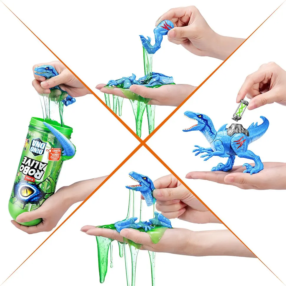 Интерактивный игровой набор Pets & Robo Alive ДНК Велоцизавра 71139B - фото 5