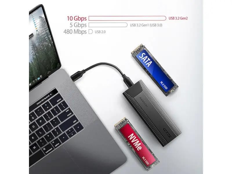 Кишеня для накопичувача AXAGON Thin Screwless (EEM2-GTS2) - фото 9