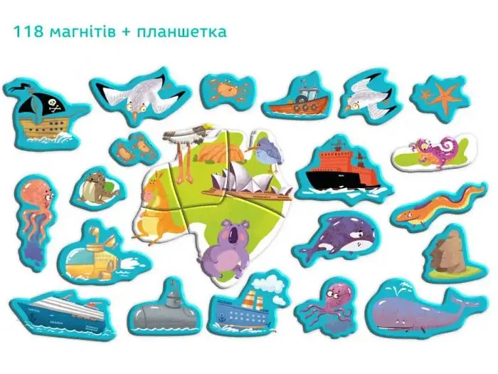 Магнітна гра Мапа Світу, DoDo - фото 3