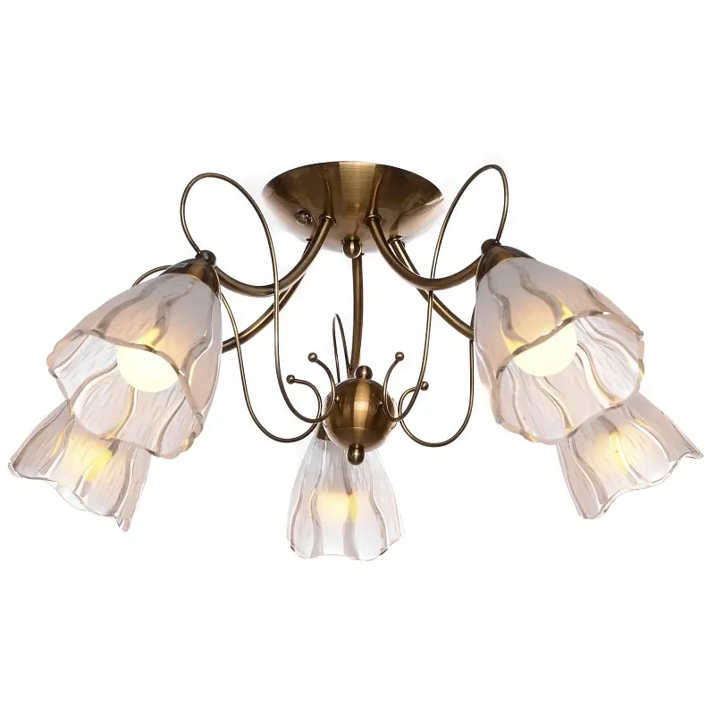 Люстра потолочная Brille классическая E14 40W BZ (LK-268C/5) - фото 2