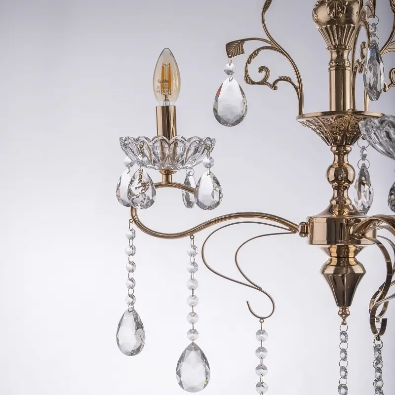 Люстра подвесная Brille хрустальная свеча E14 40W (BCL-667S/3) - фото 5