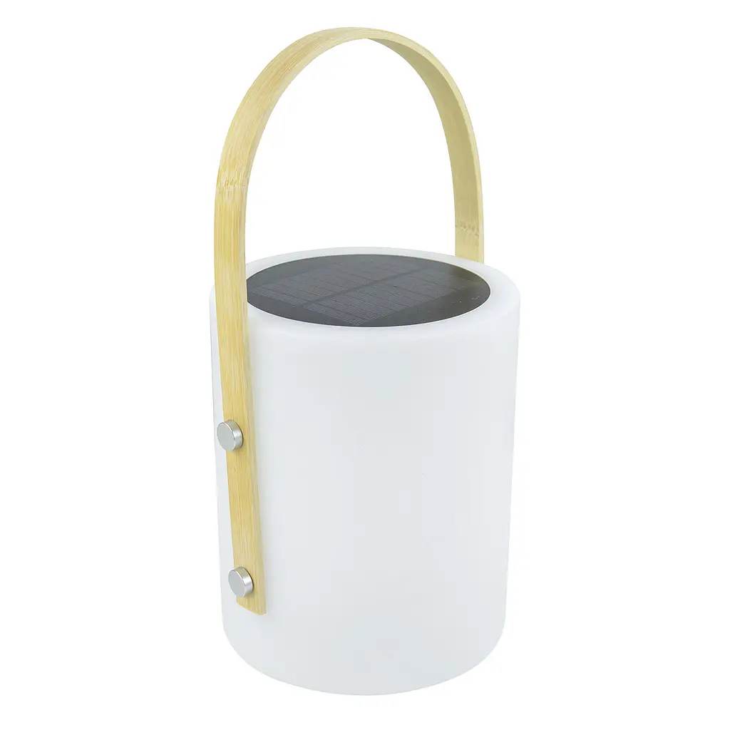 Ліхтар кемпінговий Bo-Camp Longford Solar 150 Lumen Bamboo/White (5818878) - фото 2