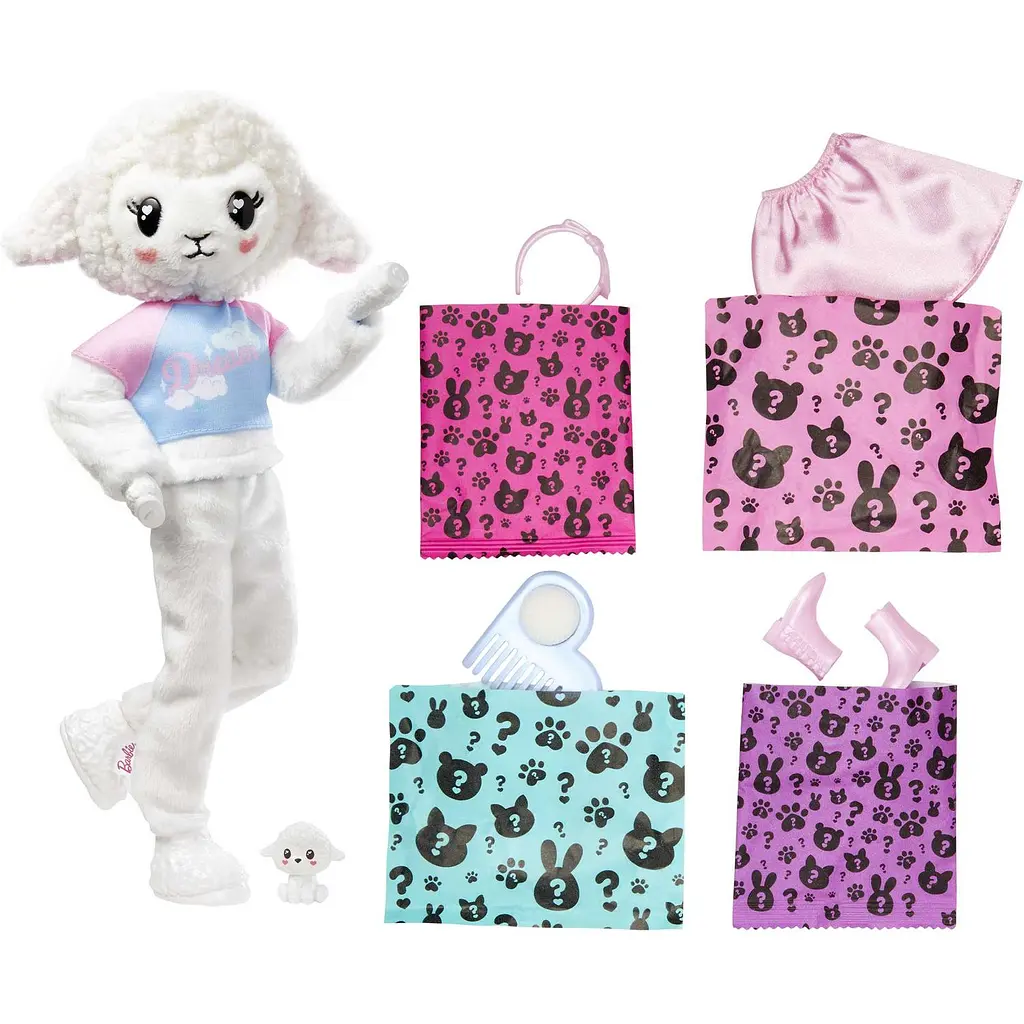 Кукла Barbie Cutie Reveal Мягкие и пушистые, в костюме ягненок (HKR03) - фото 4