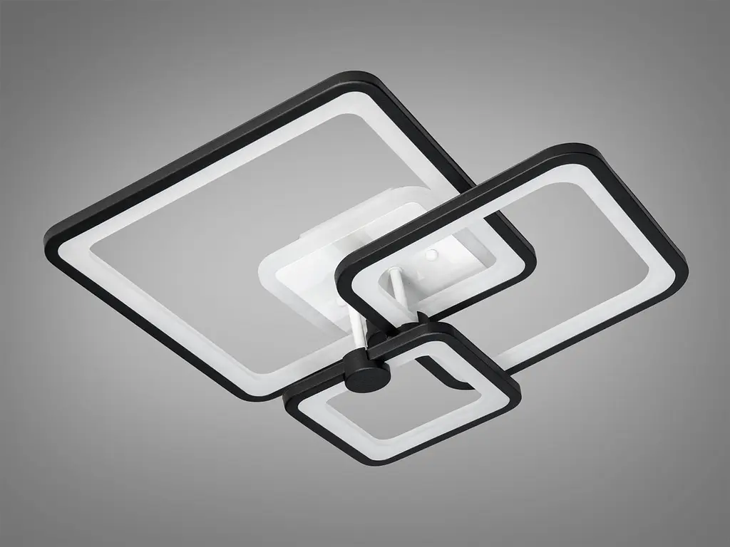 Люстра стельова LED Diasha 8208/3BK, 70W, 3200K-6500K, чорний метал, сучасний стиль для дому - фото 4