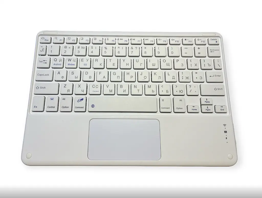 Бездротова клавіатура Primo KB01 Bluetooth з тачпадом White - фото 2