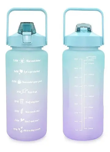 Спортивная бутылка для воды BOTTLE gym purple/navy 2 л - фото 2