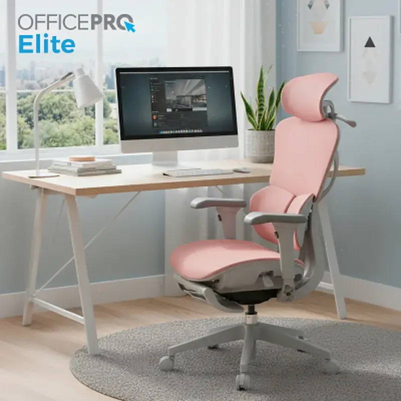 Офисное кресло OfficePro Elite OC950GLP Gray/Light Pink (OC950GLP) - фото 9