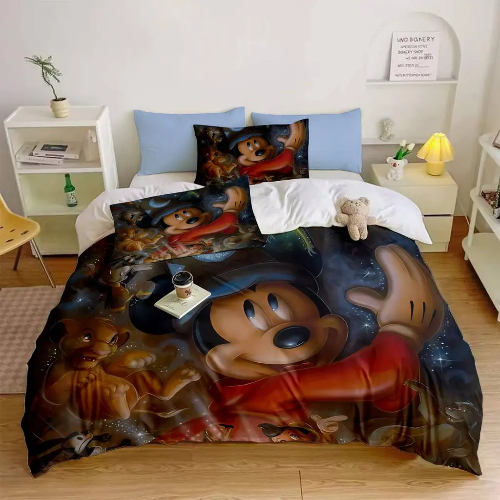 Постільна білизна 3D Dream with Mickey полуторна мікросатин 150×215 см наволочки 70×70 см