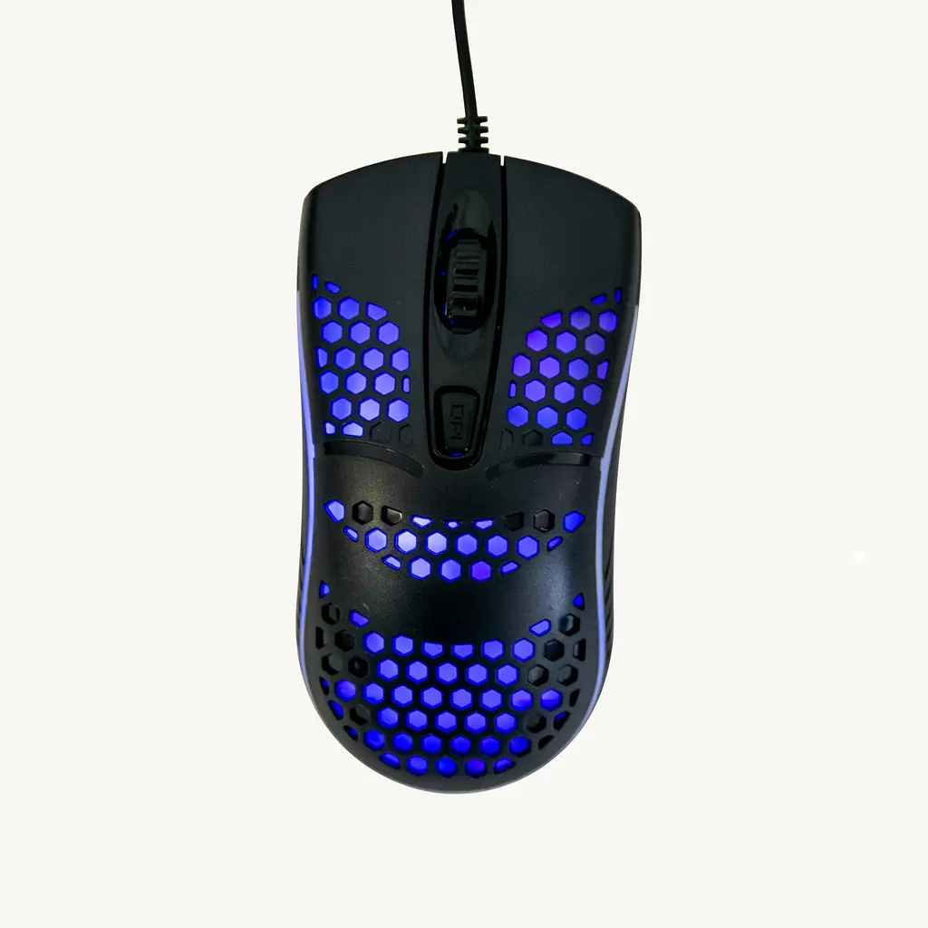 Мишка ігрова провідна чорна геймерська миша з підсвічуванням Optical Mouse LED KW-10 - фото 3