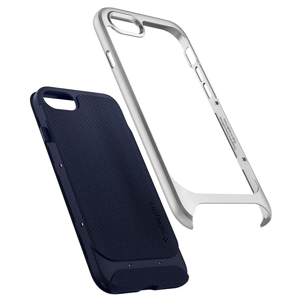 Чохол протиударний Spigen Neo Hybrid Herringbone 054CS22199 для iPhone 7/8/SE 2020/2022 Satin Silver - фото 4