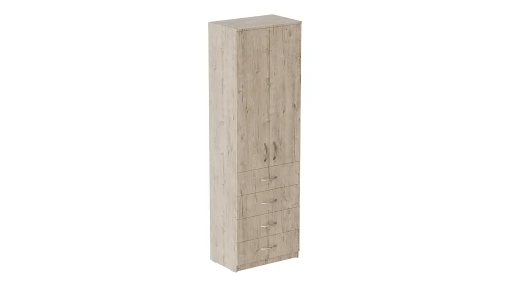 Шафа Анжело Ferrum-decor на 3 полиць з 2 дверима та 4 ящики 1900x600x380 ДСП Дуб Сан-Марино 16 мм (FRD-104990) - фото 3