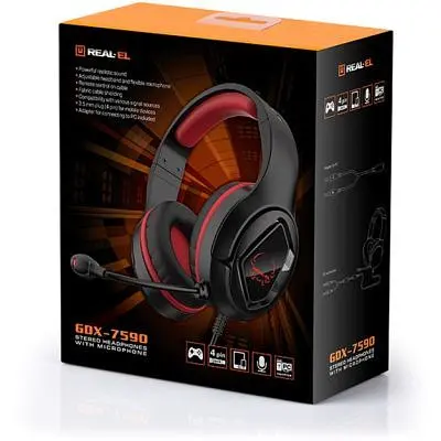 Навушники Real-El GDX-7590 Black/Red (EL124100050) - фото 10