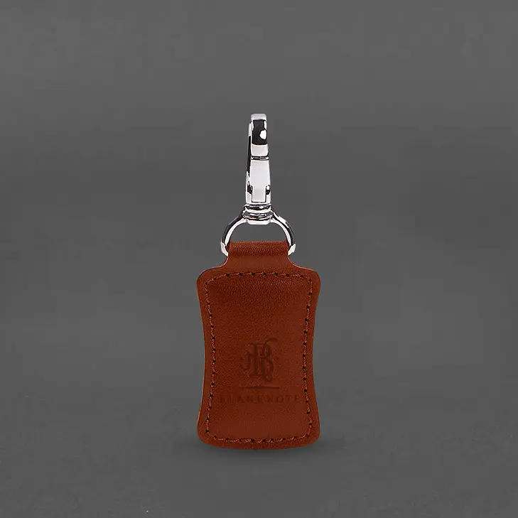 Шкіряний брелок Premium Світло-коричневий - фото 5