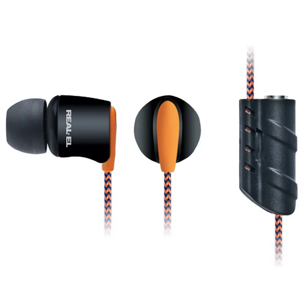Навушники REAL-EL Z-1700 black-orange - фото 2