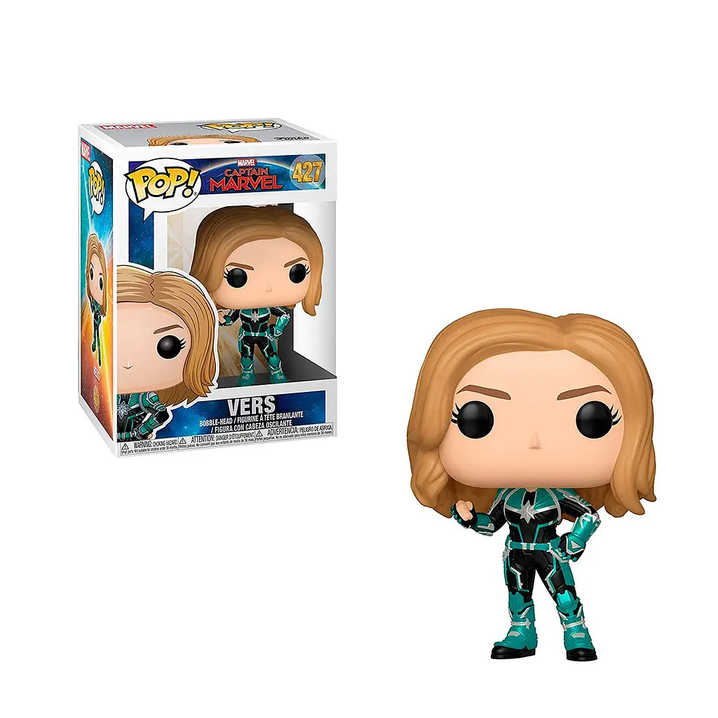 Фигурка игровая коллекционная Funko Pop! Серии Капитан Марвел Капитан Марвел (в зеленом костюме) - фото 2