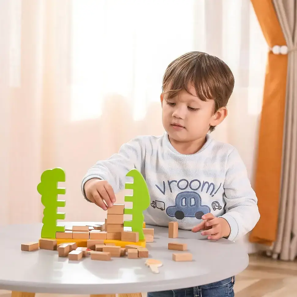 Дерев'яна настільна гра Viga Toys Стіна з цегли (44566) - фото 3