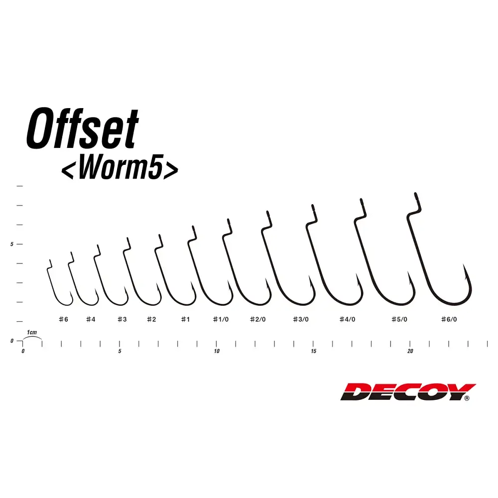 Гачок Decoy Worm5 Offset 1/0 (9 шт/уп) - фото 2