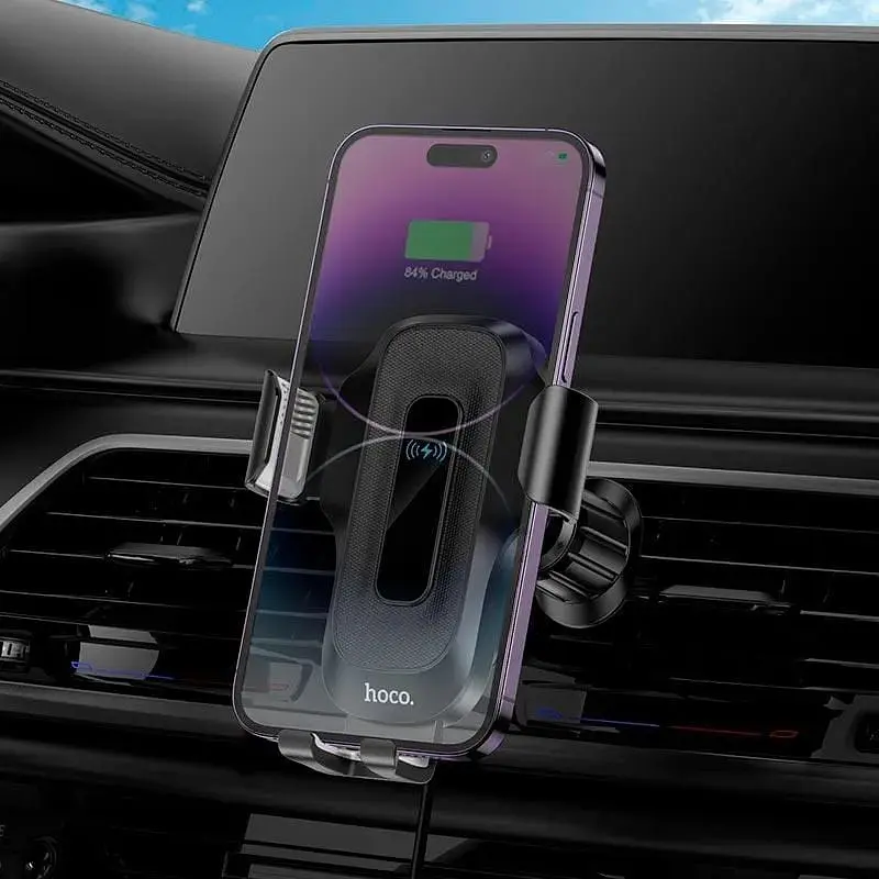 Тримач HOCO Wise wireless fast charging HW2 (air outlet) 5-15W - фото 5