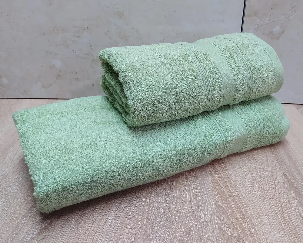 Набір турецьких махрових рушників Ada Turkey 50х90+70х140 Light Green - фото 3