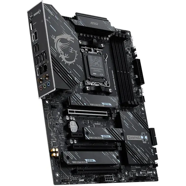 Материнська плата MSI X870E Gaming PLUS WIFI sAM5 X870E 4xDDR5 M.2 HDMI WiFi BT ATX - фото 2