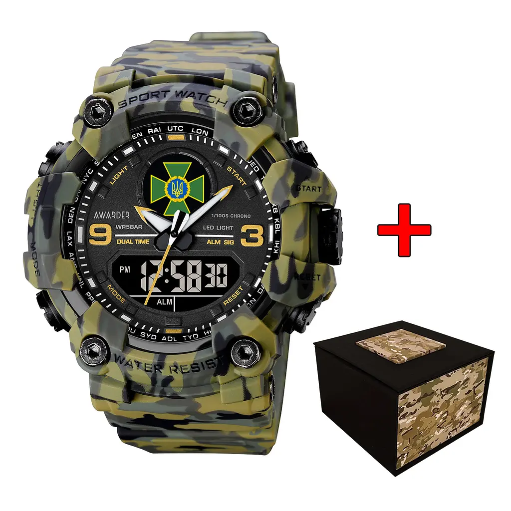 Чоловічий наручний годинник 001 ДПС Army Green Awarder acs0032036