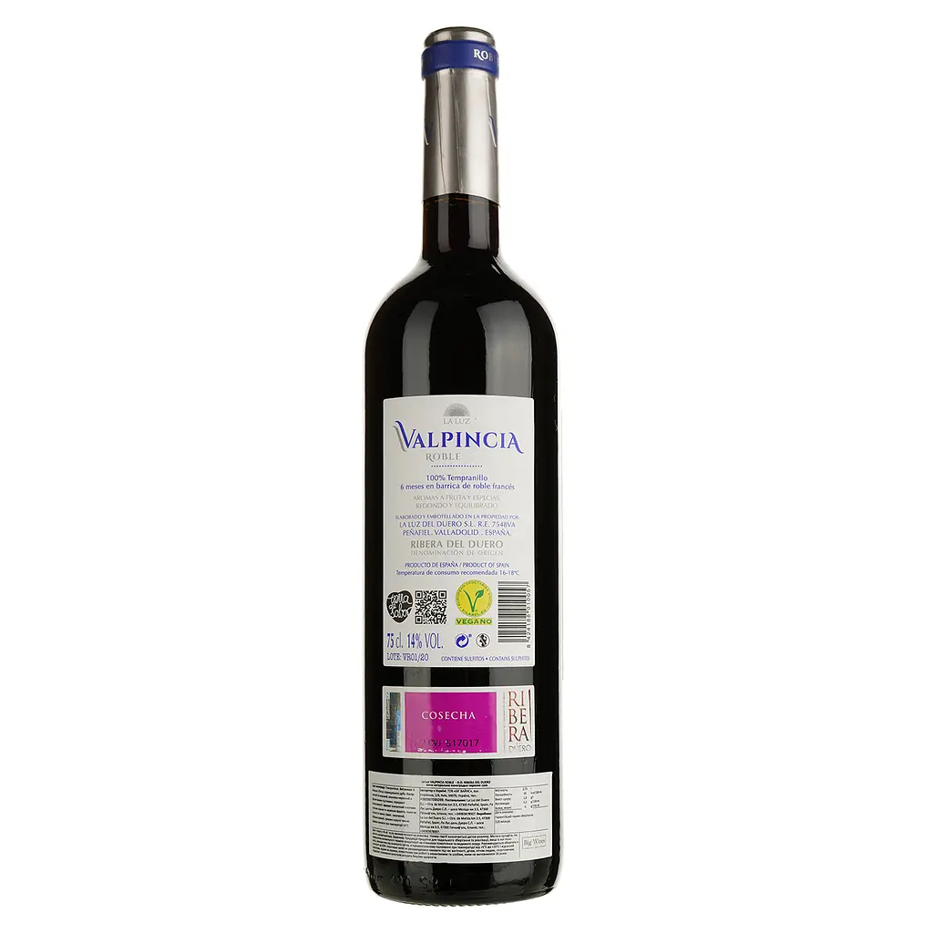 Вино La Luz Valpincia Roble DO Ribera Del Duero червоне сухе 0.75 л - фото 2