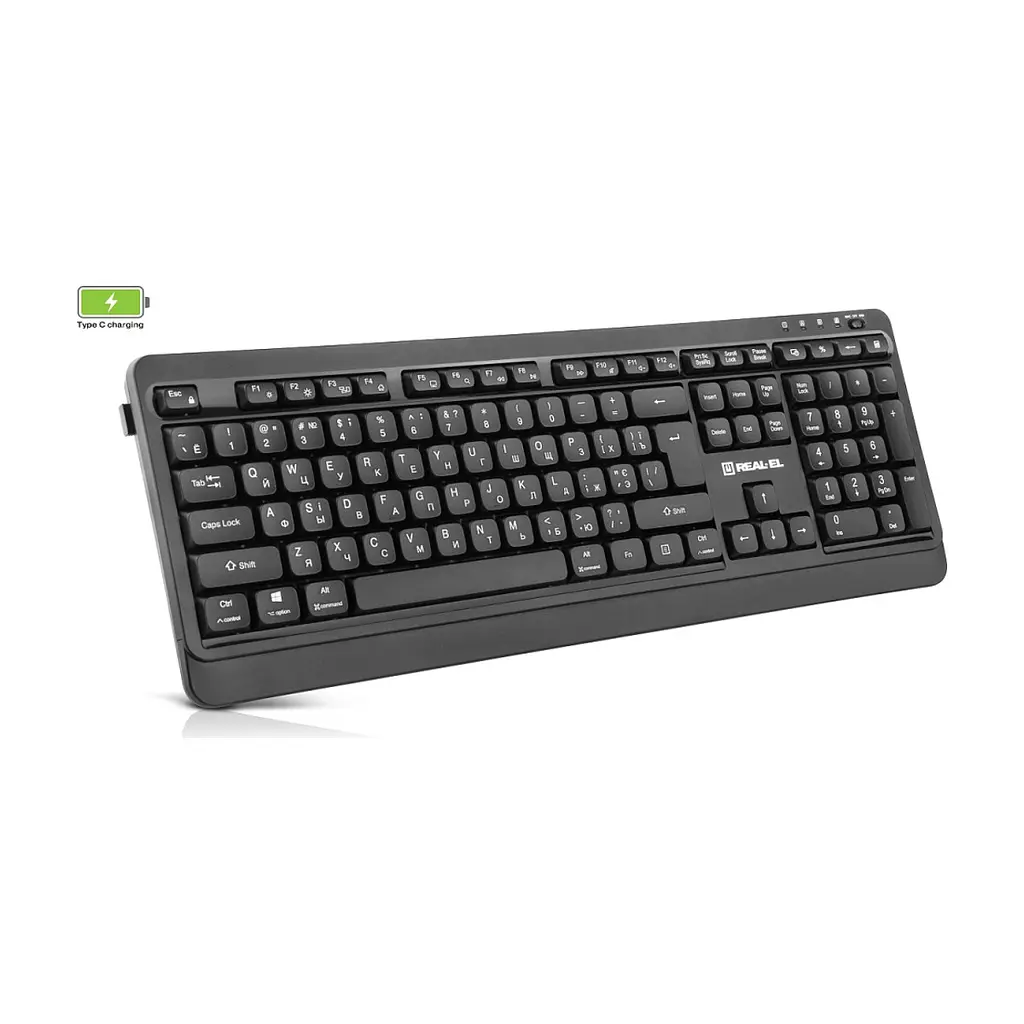 Клавіатура REAL-EL RK-760W Wireless Black (EL123100058) - фото 3