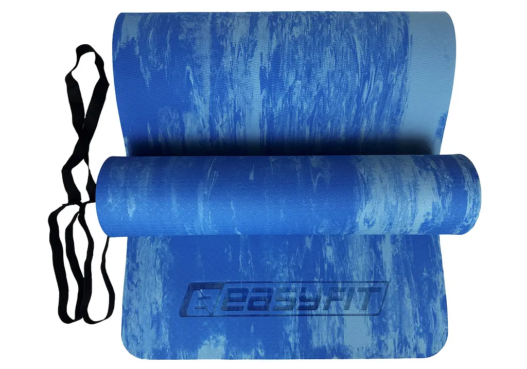 Килимок для йоги та фітнеса EasyFit s-EVA Mat 8 мм Синій (EF-1911-Bl) - фото 2
