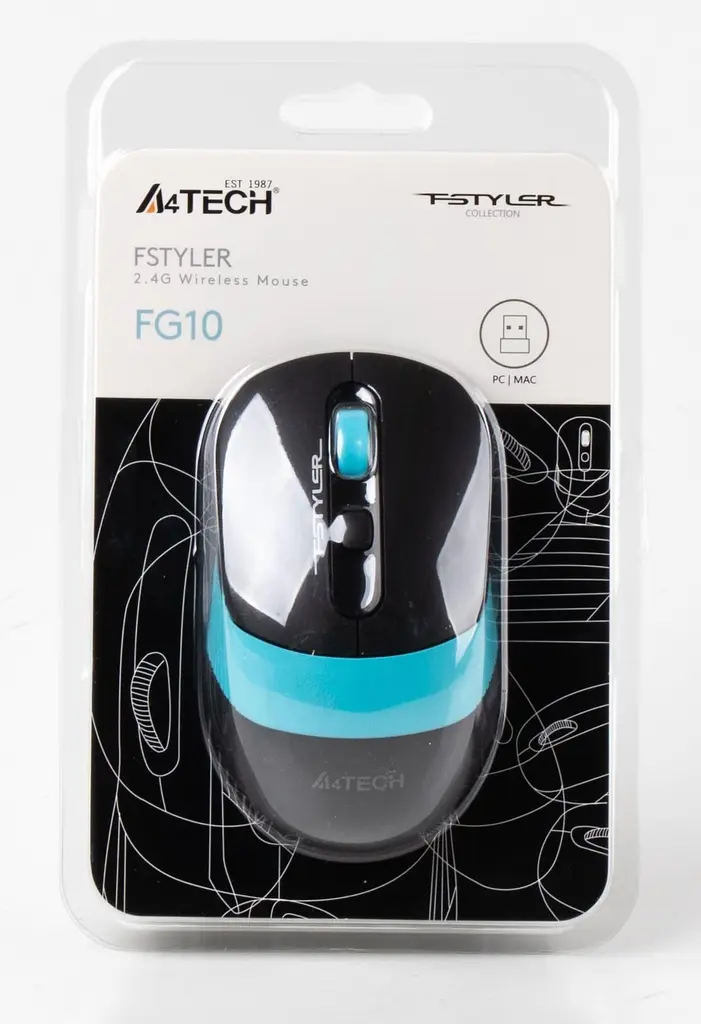 Бездротова миша A4Tech Fstyler FG10 Wireless Black/Blue (FG10 (Blue)) - фото 5