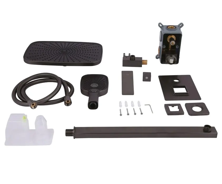 Душова система для душу Qtap Gemini Gunmetal Black PVD прихованого монтажу QTGEM113GMB45698 - фото 12