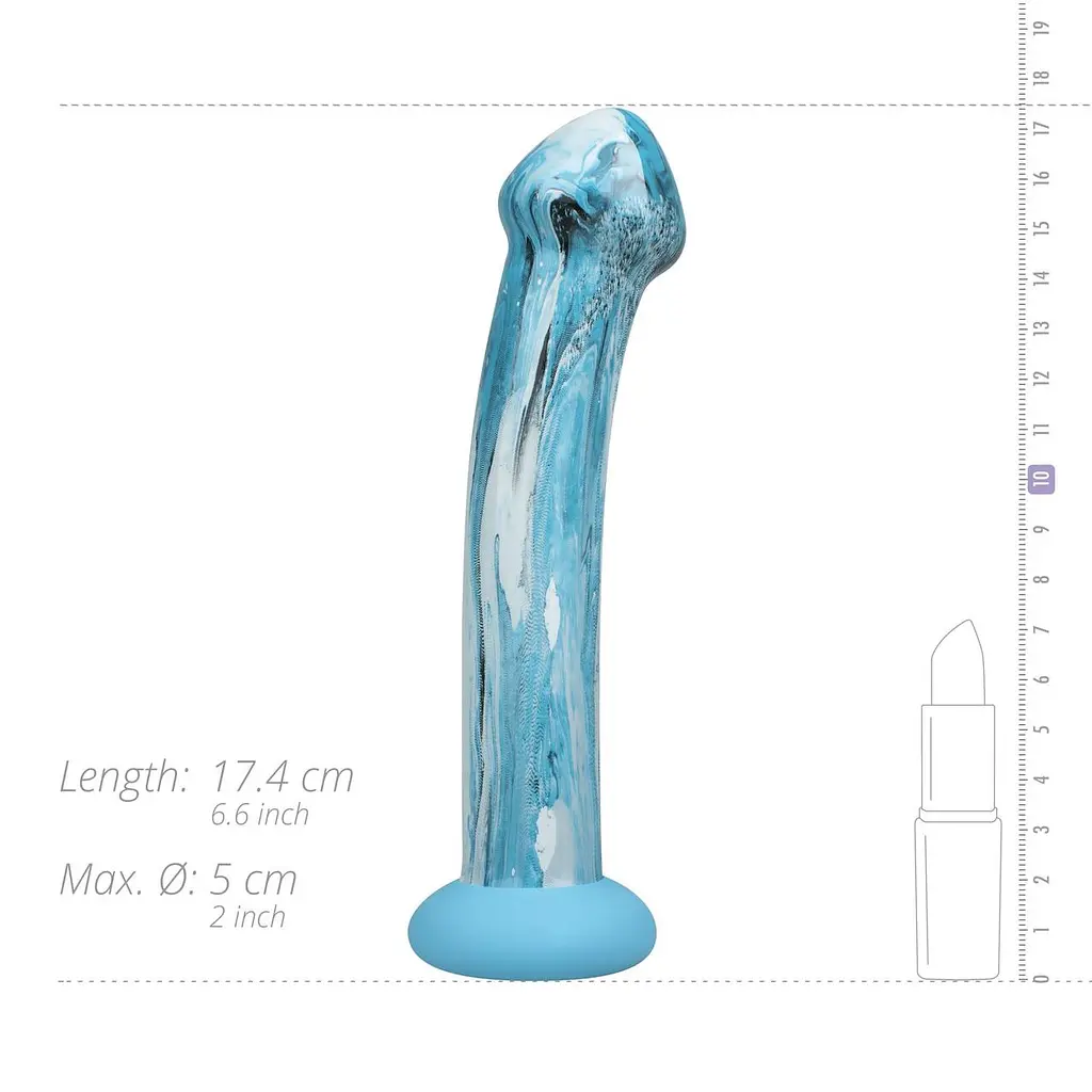 Стеклянный дилдо Gildo - Ocean Ripple Glass Dildo - фото 8