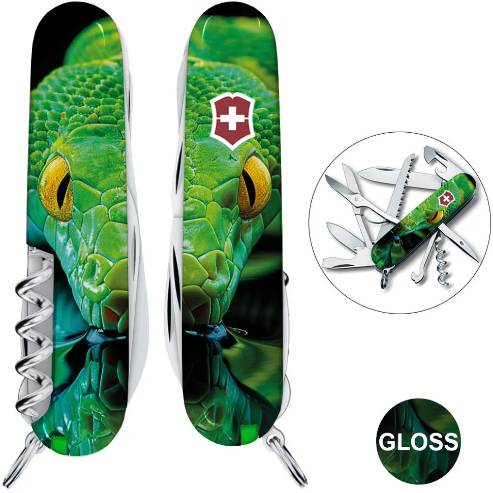 Ніж Victorinox Huntsman Zodiac 91мм 15функ Зелена дерев'яна змія - фото 3