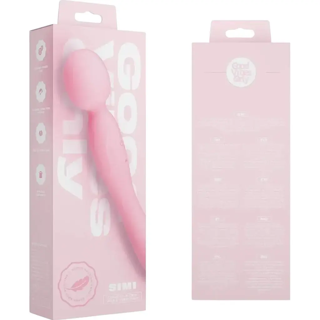 Вібратор Good Vibes Only Simi Double-Sided Wand Vibrator Soft Silicone Pink (SX3076) [152368] - фото 10