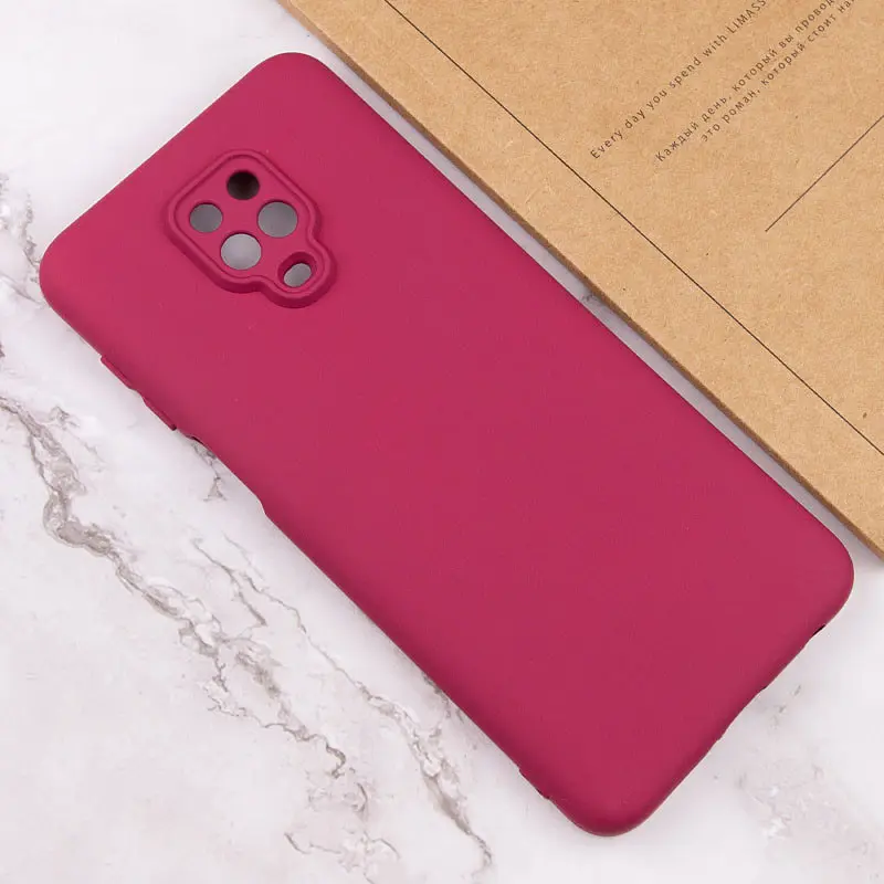 Чохол TPU Getman Liquid Silk Full Camera для Xiaomi Redmi Note 9s / Note 9 Pro / Note 9 Pro Max Бордовий / Marsala - фото 4