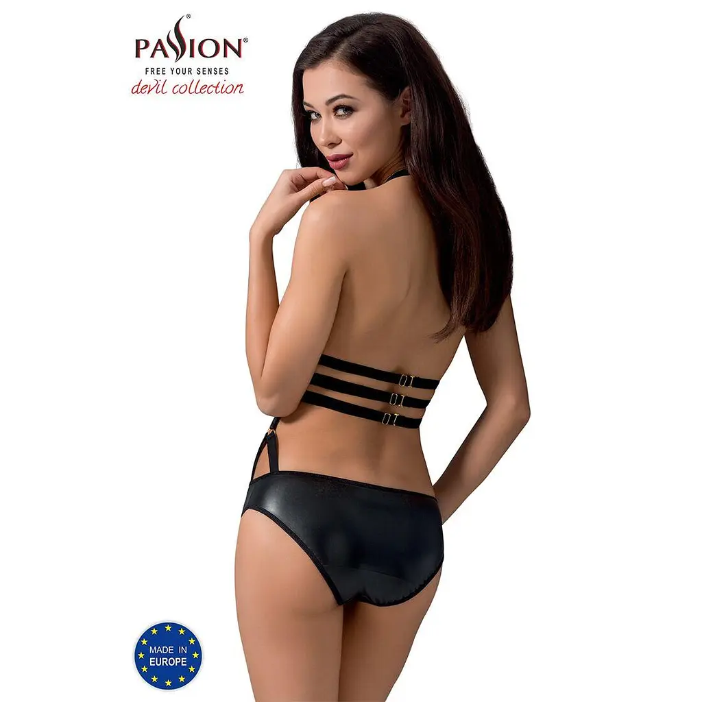 Боди монокини под латекс LAMIS Body black - Passion Exclusive L/XL - фото 2
