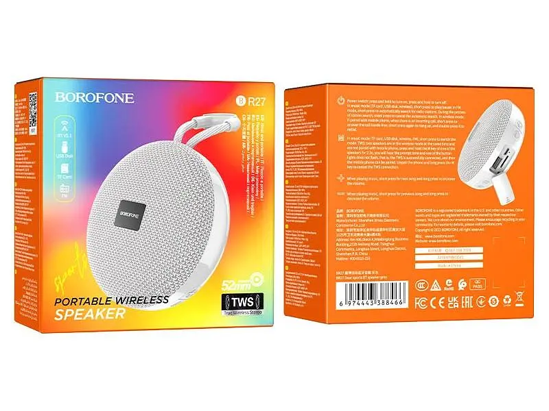 Портативна колонка Borofone BR27 Grey (6974443388466) - фото 4