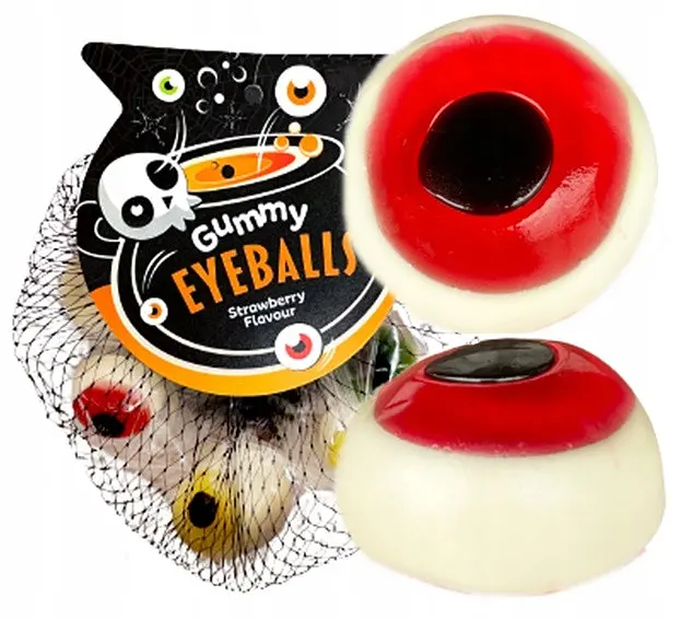 Желейні цукерки Halloween Gummy Eyeball Strawberry Flavour Sweets 112г
