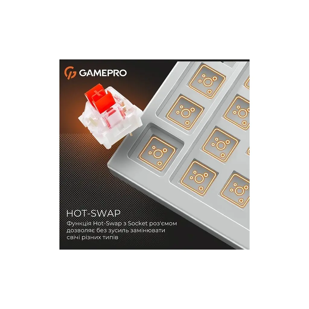 Клавіатура GamePro Genesis Infinity MK130BW Outemu Swithes USB White (MK130BW) - фото 9