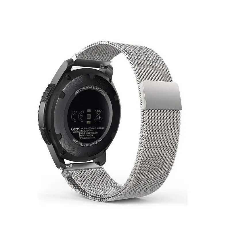 Комплект Tamister для годинника Amazfit GTR4 сріблястий (чохол + металевий ремінець 22 мм) - фото 8